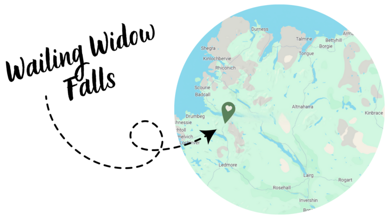 Wailing Widows Falls Daktent op Reis kaart